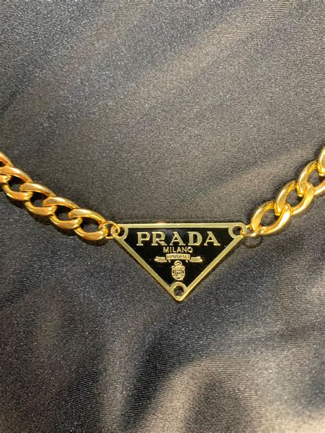 prada chain.|prada chain necklace.